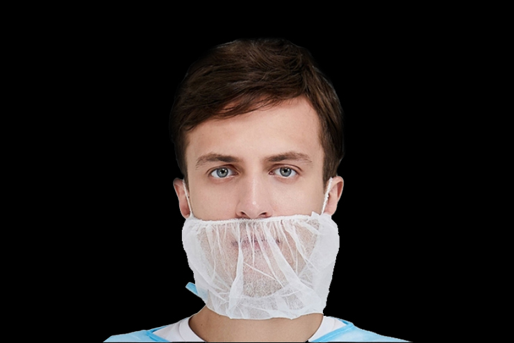 What hand hygiene measures are required when wearing beard covers?